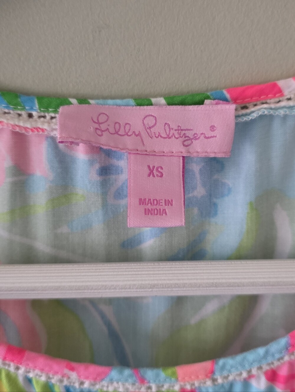 Lilly Pulitzer XS Tropical Neon Multicolor Summer So A Peeling Babydoll Top - Picture 3 of 14